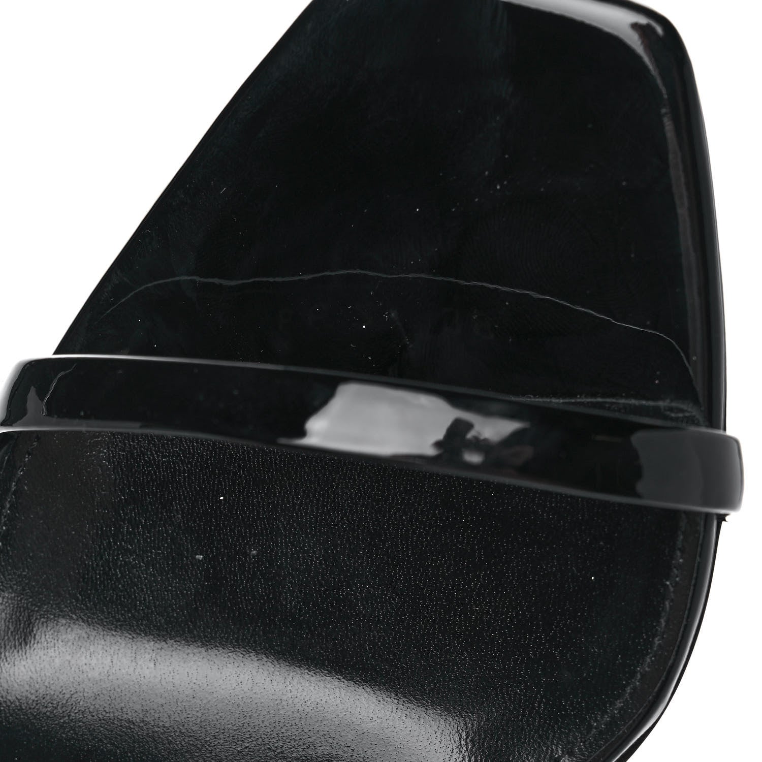 Saint Laurent Patent Calfskin Opyum Sandals 38 Black 8 of 8