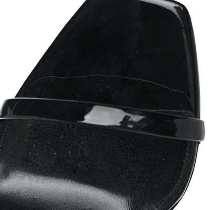 Saint Laurent Patent Calfskin Opyum Sandals 38 Black 8 of 8
