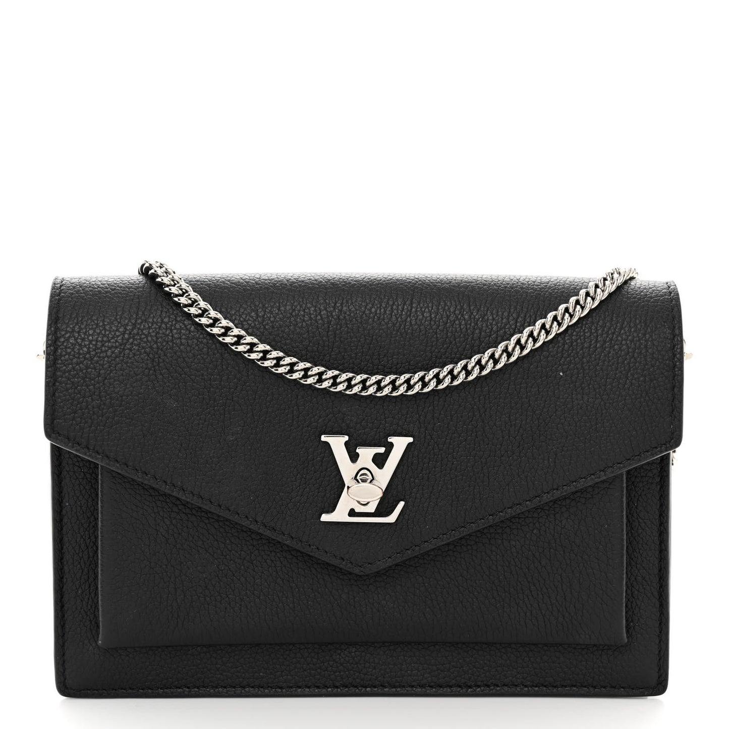 Soft Calfskin My Lockme Chain Pochette Black