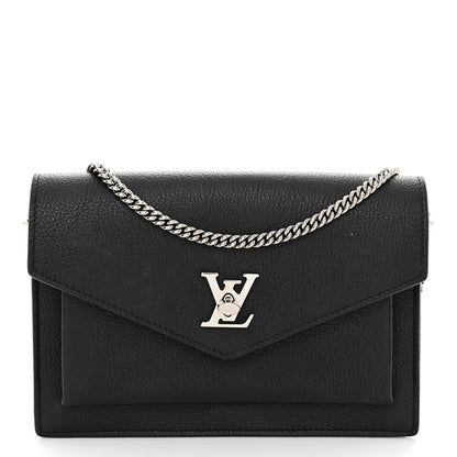 Louis Vuitton Soft Calfskin My Lockme Chain Pochette Black 1 of 10
