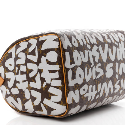 Louis Vuitton Monogram Graffiti Speedy 30 Silver 12 of 16