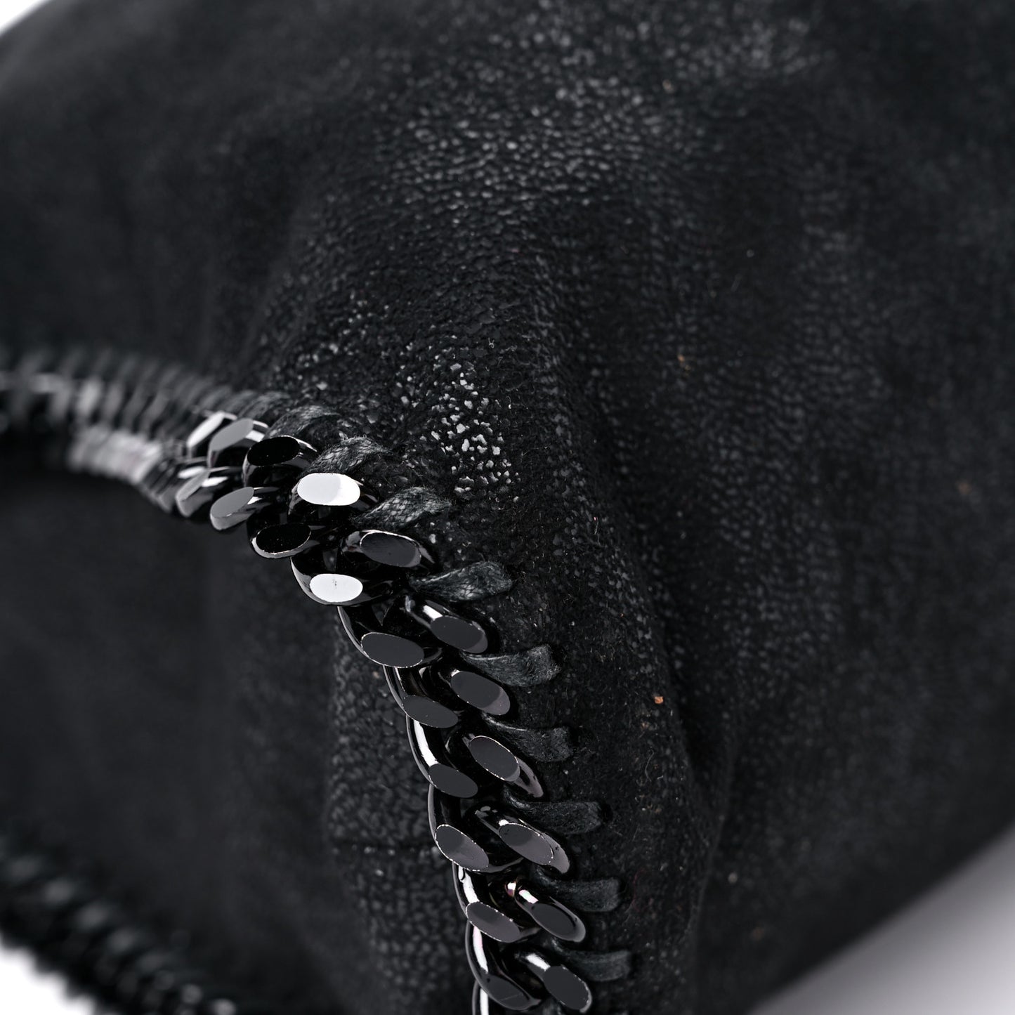 Shaggy Deer Mini Falabella Fold Over Tote Black