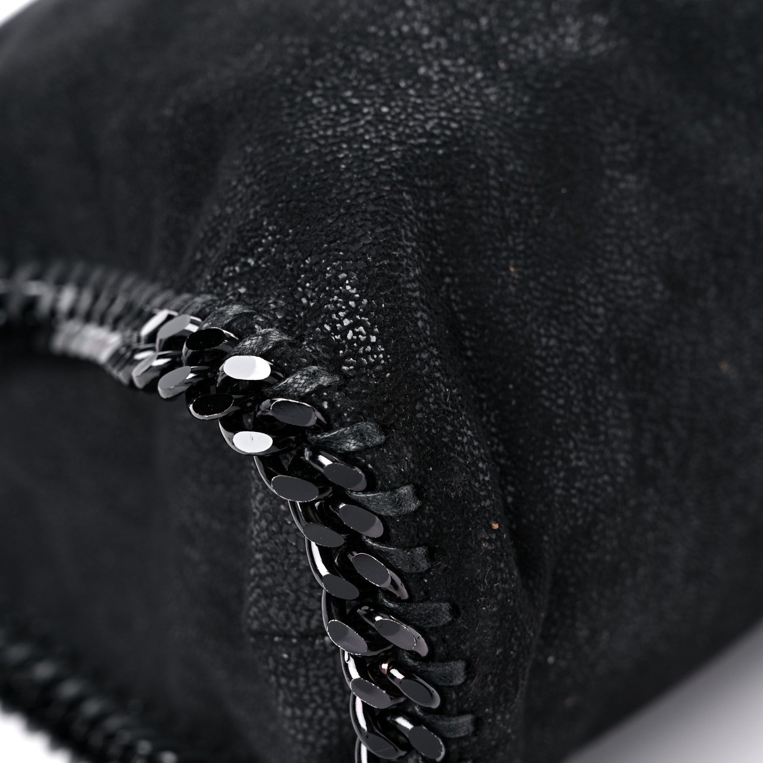Stella McCartney Shaggy Deer Mini Falabella Fold Over Tote Black 9 of 11