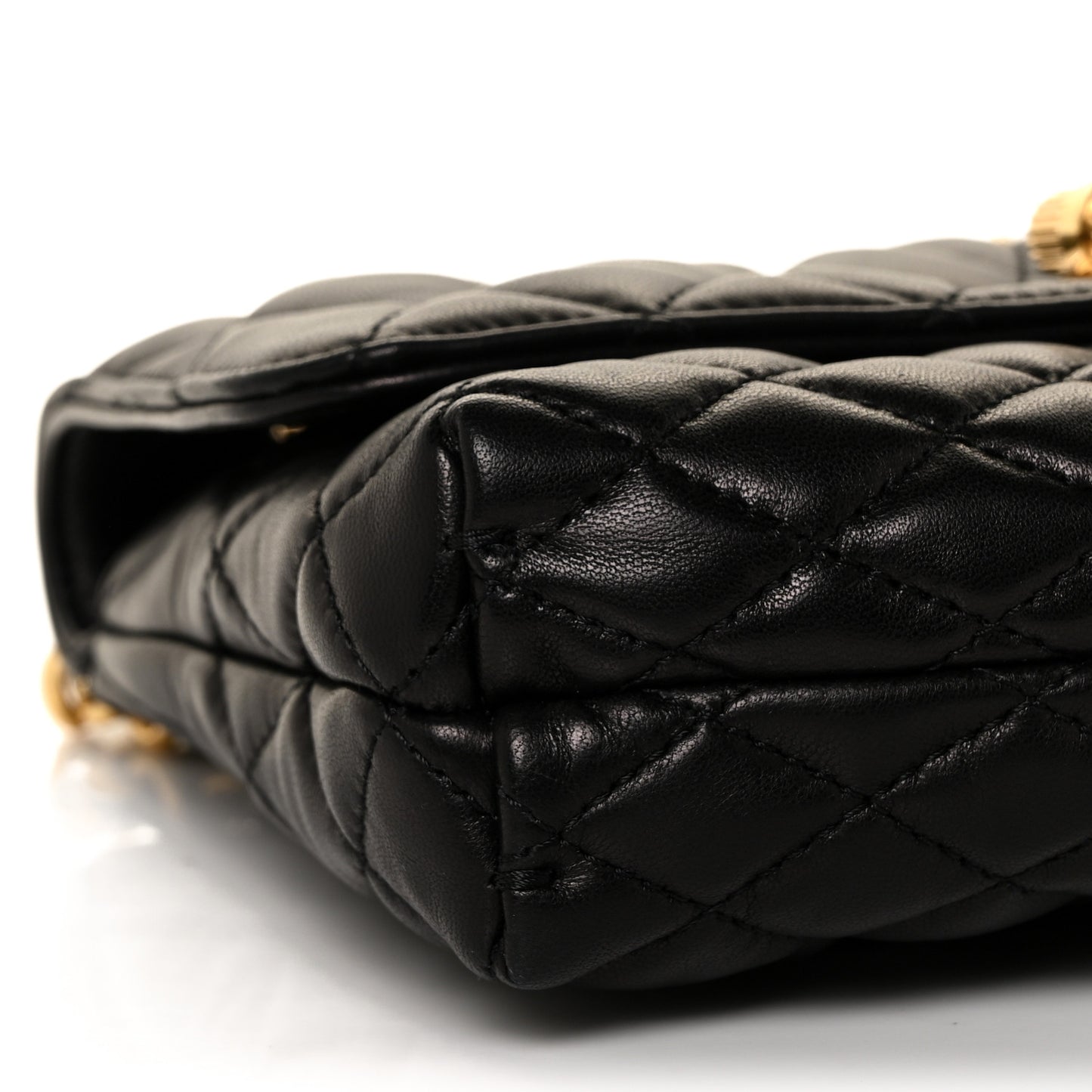 Lambskin Quilted Mini Happy Pop Crossbody Black