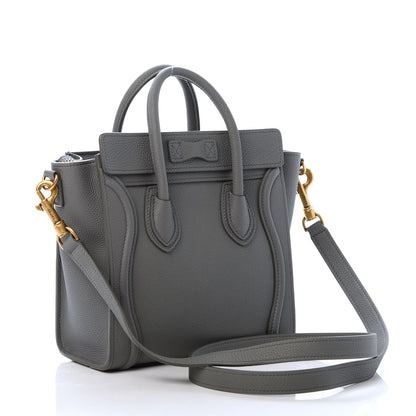 Celine Baby Drummed Calfskin Nano Luggage Kohl 3 of 10