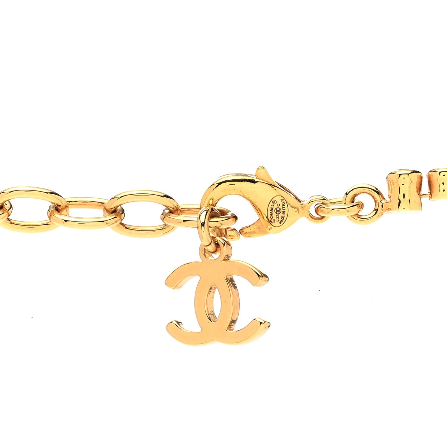 Metal Crystal CC Marquise Choker Gold