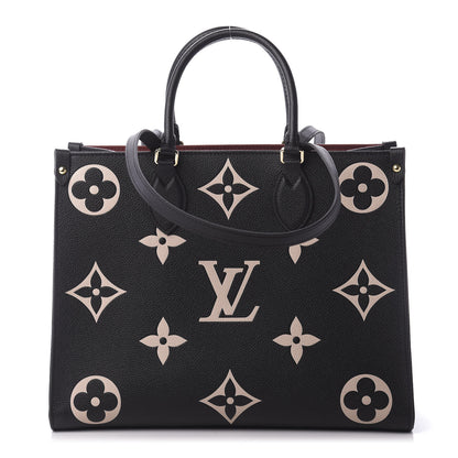 Louis Vuitton Empreinte Monogram Giant Onthego MM Black Beige 1 of 9