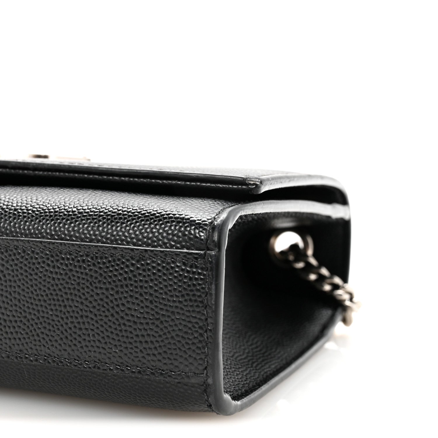 Saint Laurent Grain De Poudre Small Classic Monogram Kate Tassel Satchel Black 9 of 9