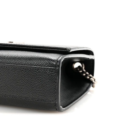 Saint Laurent Grain De Poudre Small Classic Monogram Kate Tassel Satchel Black 9 of 9