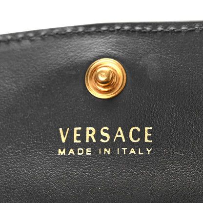 Versace Vitello Virtus Card Case Wallet Black 6 of 8
