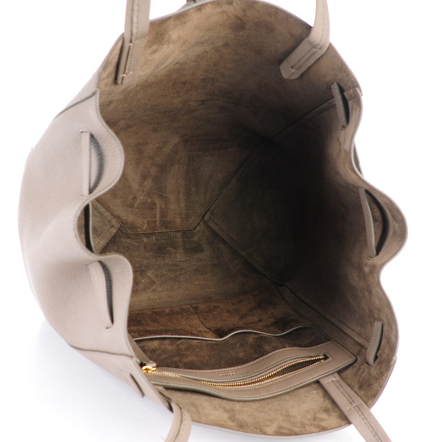 Celine Soft Grained Calfskin Small Belt Cabas Phantom Taupe 5 of 7