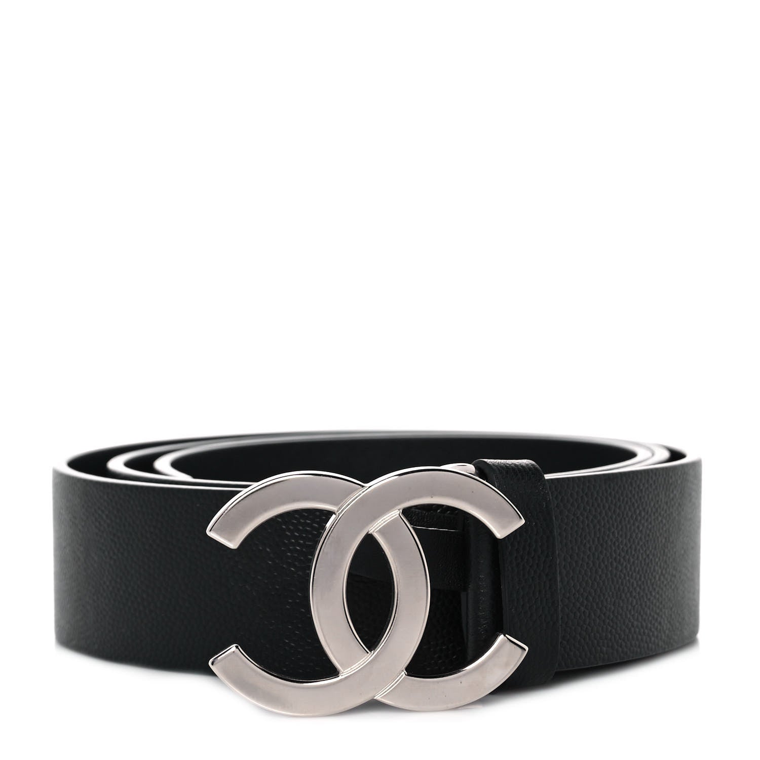 Chanel Caviar CC Logo Belt 90 36 Black 1 of 6