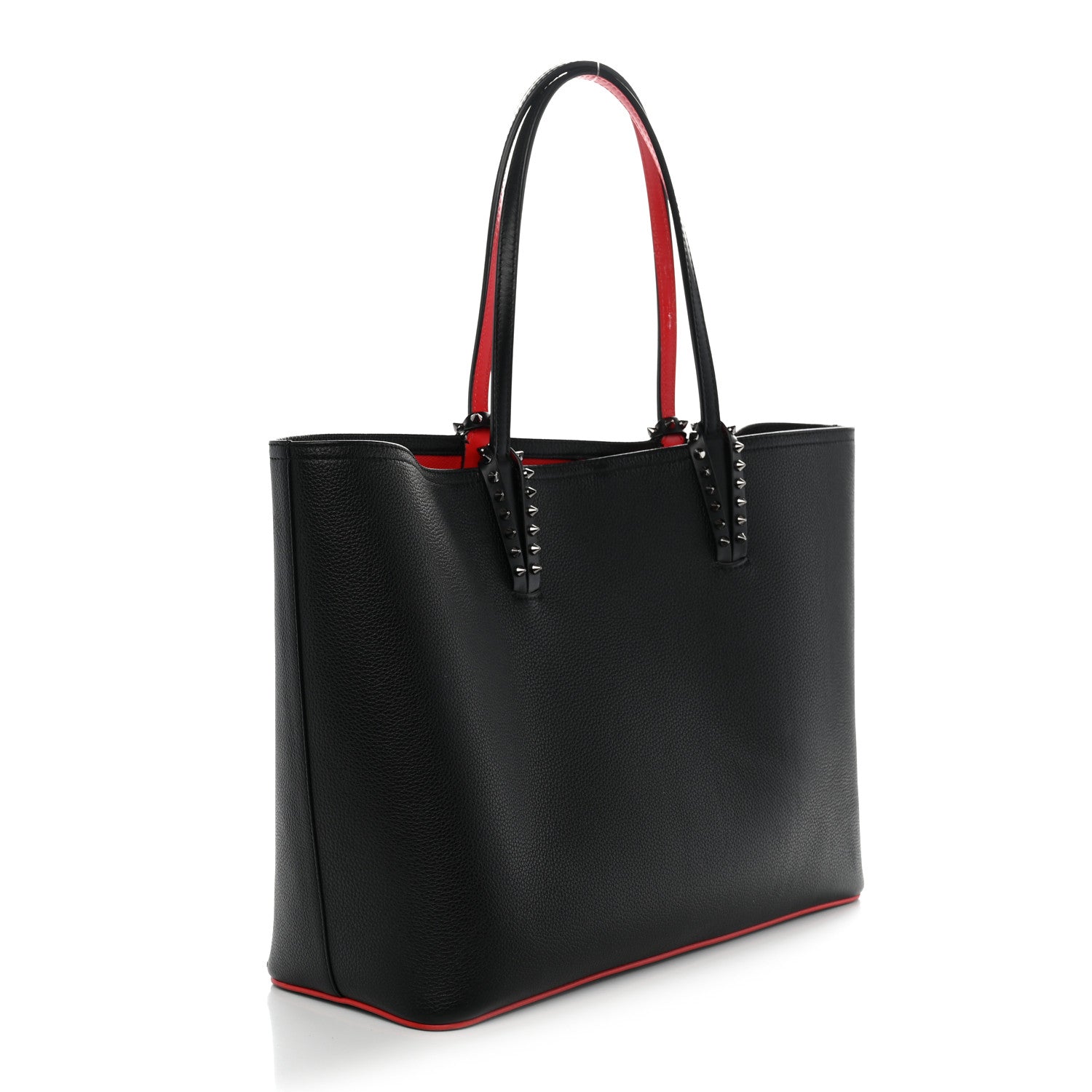Christian Louboutin Calfskin Spikes East West Cabata Tote Black 4 of 15