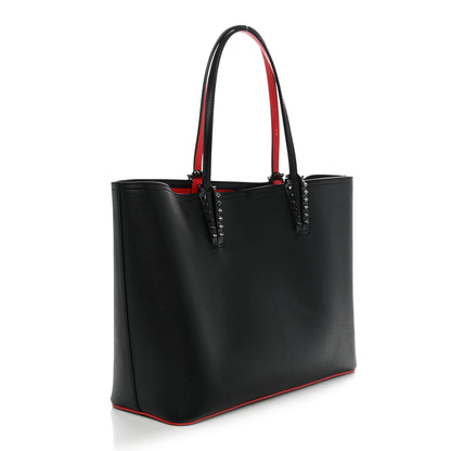 Christian Louboutin Calfskin Spikes East West Cabata Tote Black 4 of 15