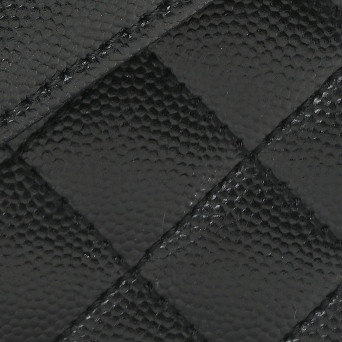 Grain De Poudre Textured Mixed Matelasse Triquilt Medium Monogram Satchel Black