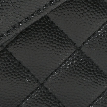 Saint Laurent Grain De Poudre Textured Mixed Matelasse Triquilt Medium Monogram Satchel Black 7 of 9