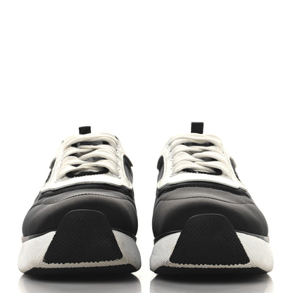 Prada Nylon Trainer Logo Sneakers 36 Black White 3 of 10