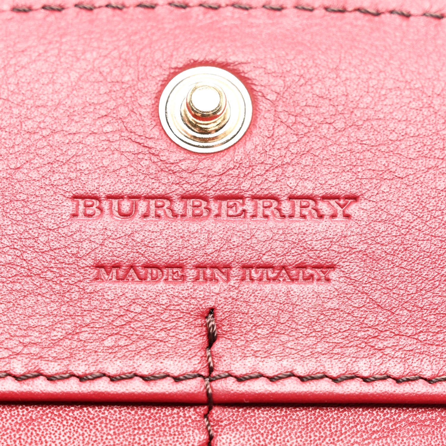 Burberry Grainy Calfskin Horseferry Check Porter Continental Wallet Russet Red 6 of 7