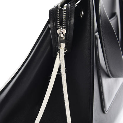 Celine Textured Calfskin Small Bi-Color Edge Shoulder Bag Black Cream 8 of 11
