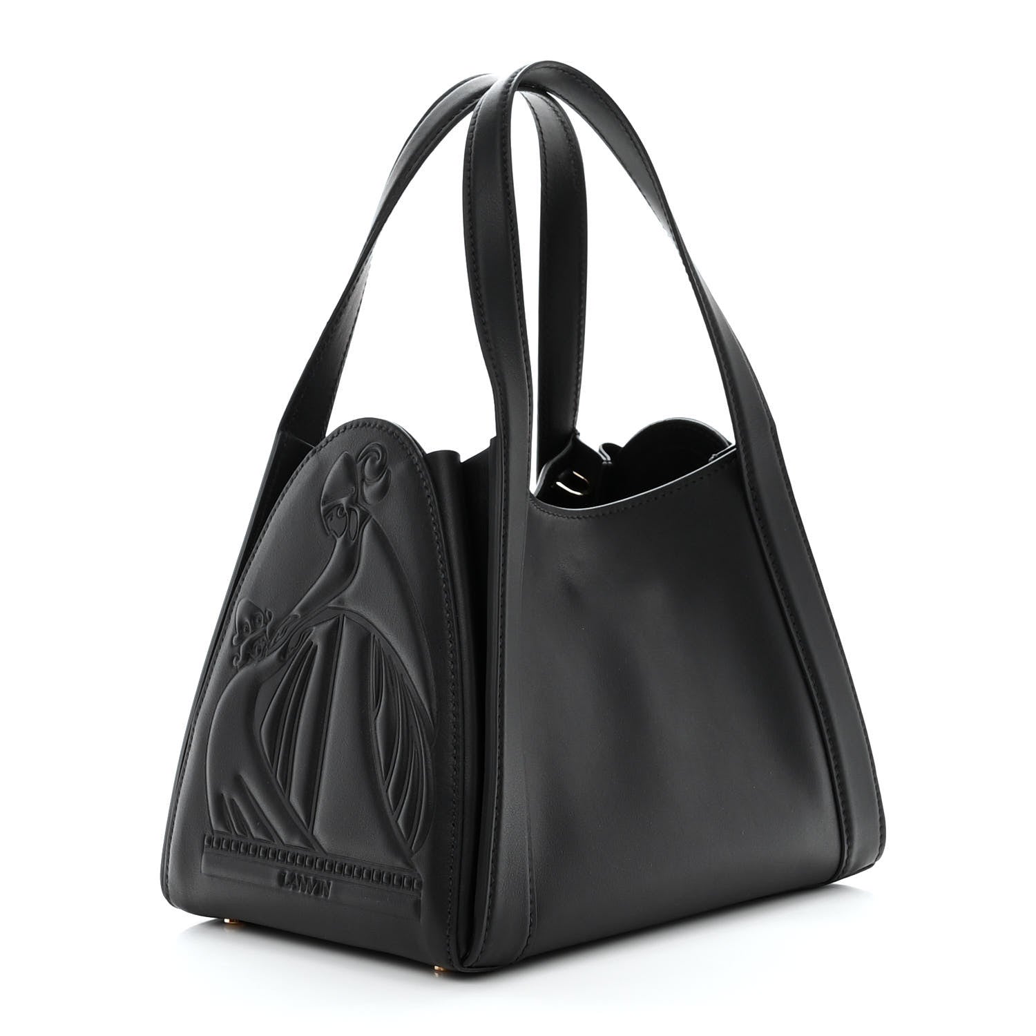 Lanvin Smooth Calfskin Mini Tote Black 3 of 9