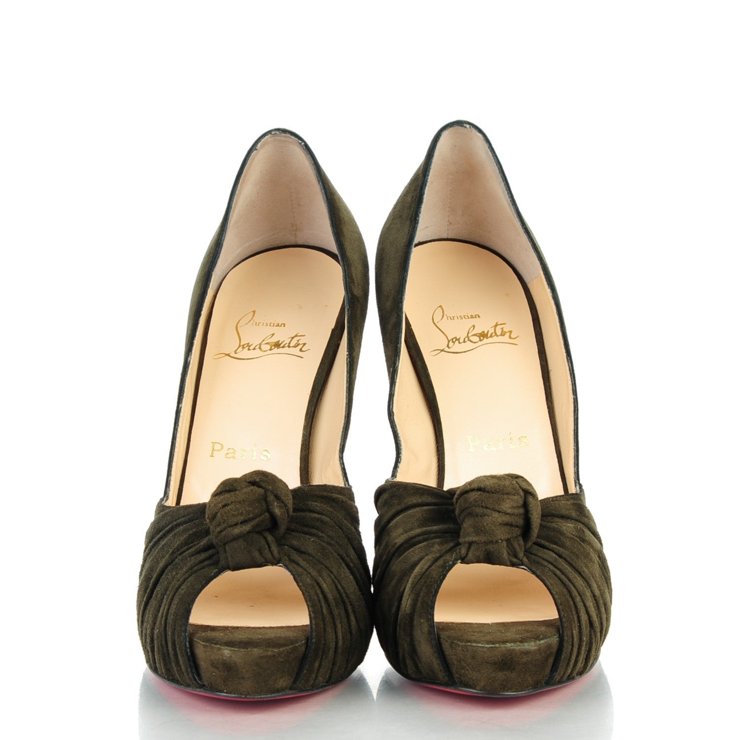 Christian Louboutin Suede Lady Gres 120 Pumps 40 Verde 2 of 17