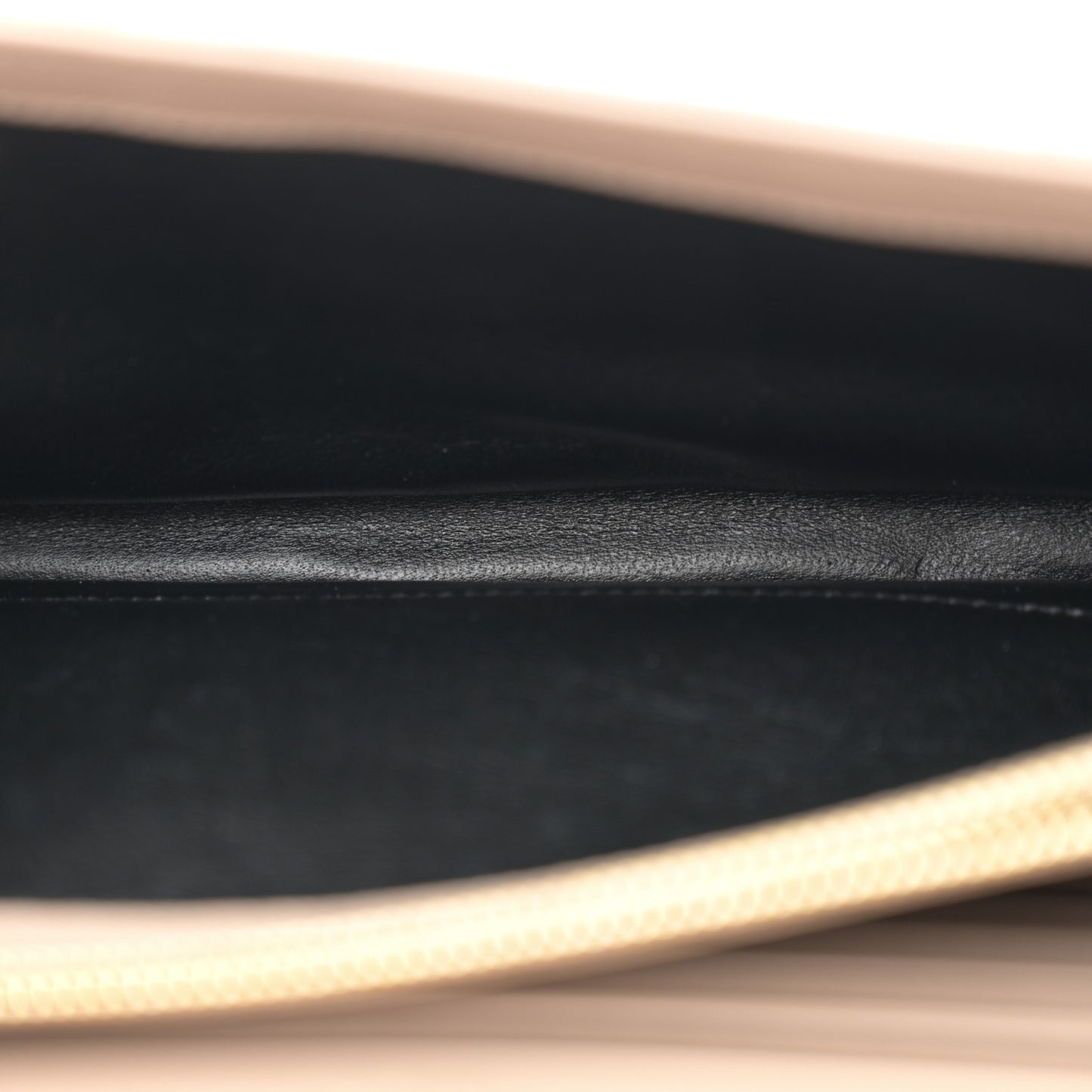 Grain De Poudre Matelasse Chevron Monogram Chain Wallet Nude Powder