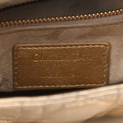 Christian Dior Metallic Lambskin Cannage Mini Lady Dior Gold 6 of 16