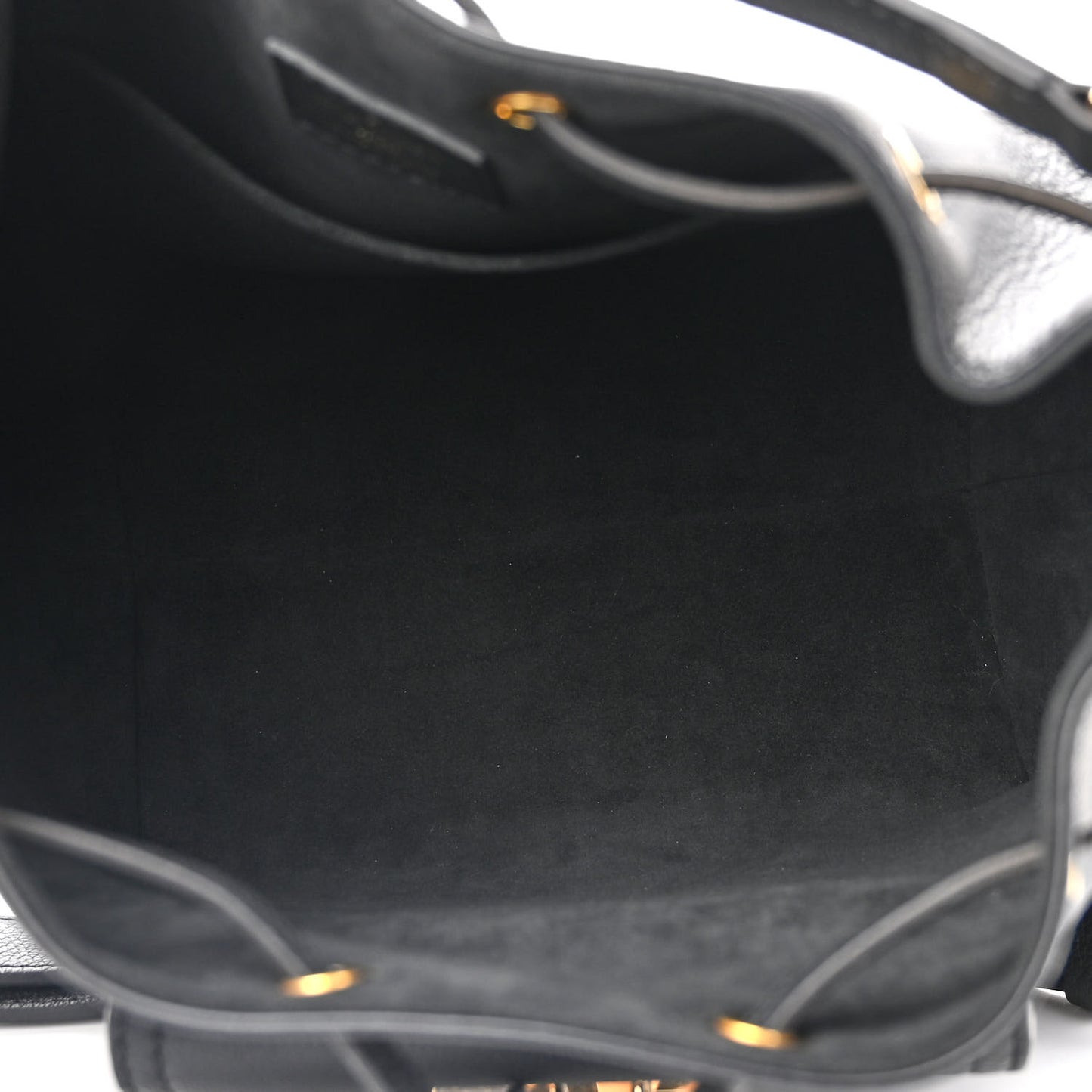 Calfskin Lockme Bucket MM Black