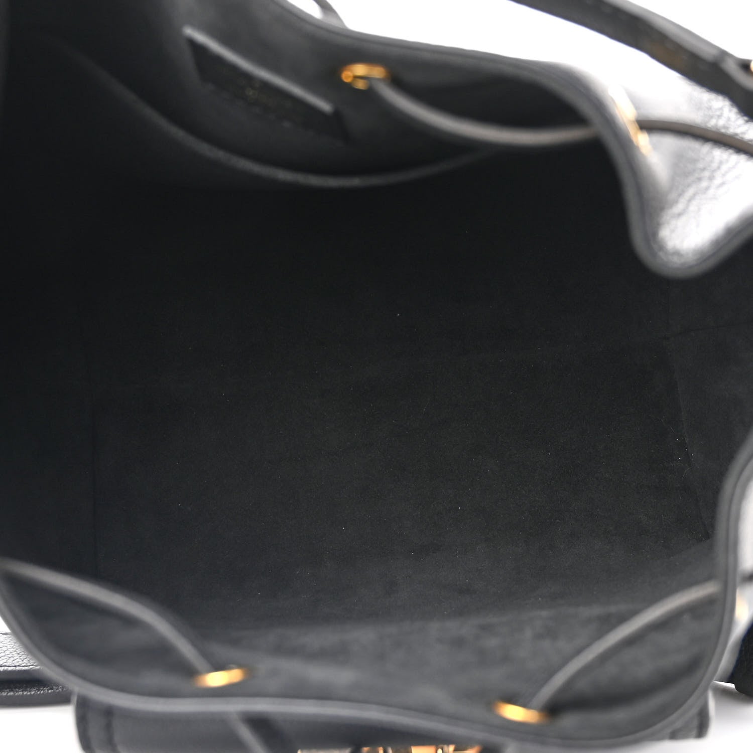 Louis Vuitton Calfskin Lockme Bucket MM Black 5 of 10
