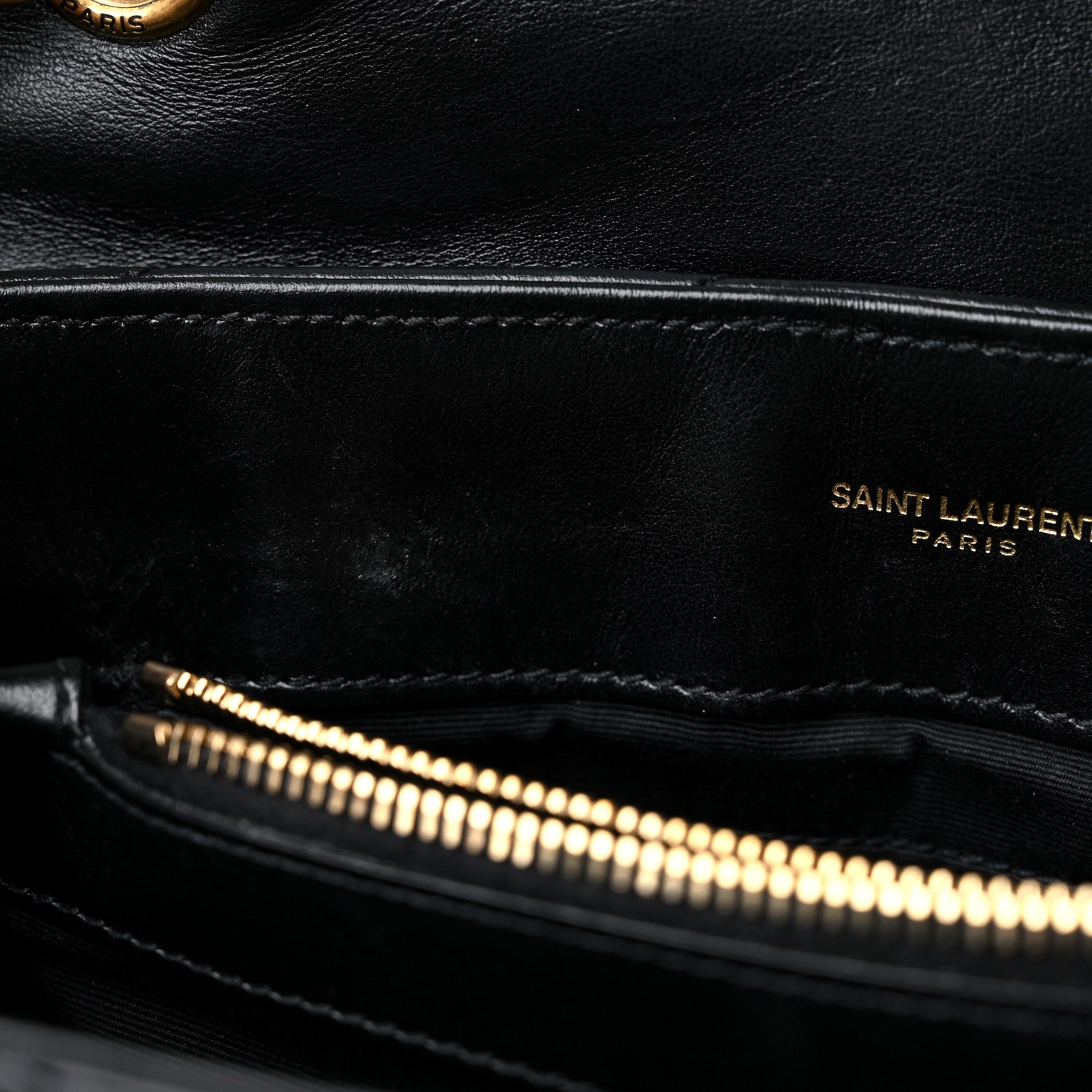 Saint Laurent Calfskin Y Quilted Monogram Medium Loulou Chain Satchel Black 15 of 21