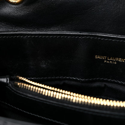 Saint Laurent Calfskin Y Quilted Monogram Medium Loulou Chain Satchel Black 15 of 21