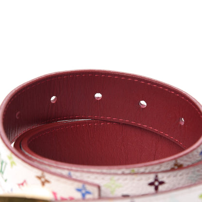 Louis Vuitton Monogram Multicolor LV Cut Reversible Belt 85 34 White Grenade 7 of 8
