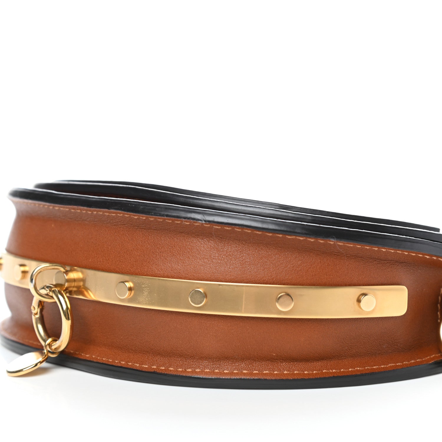 Chloe Calfskin Small Nile Bracelet Minaudiere Bag Caramel 11 of 12