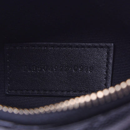 Saint Laurent Grain De Poudre Chevron Monogram Bill Pouch Black 7 of 8