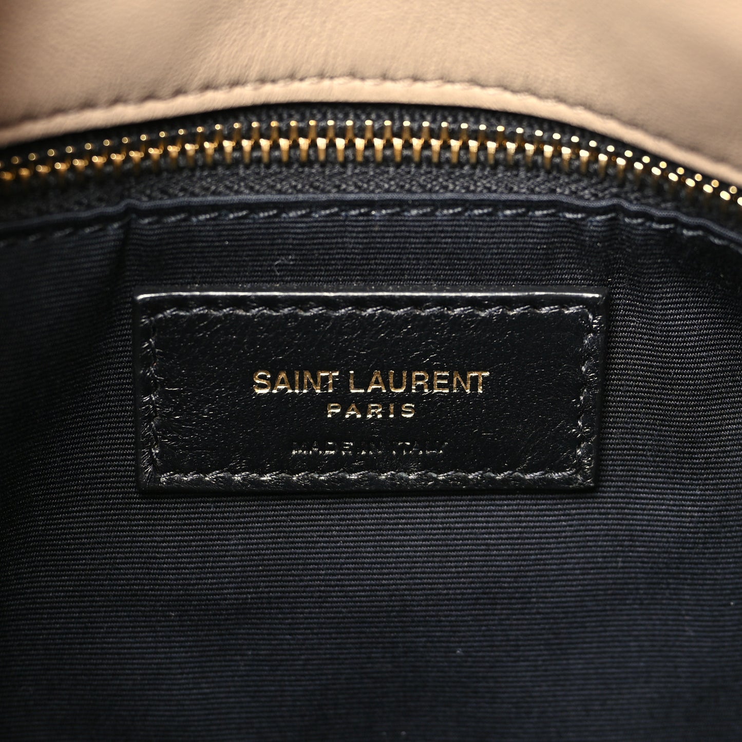 Lambskin Quilted Small Loulou Puffer Monogram Chain Satchel Dark Beige