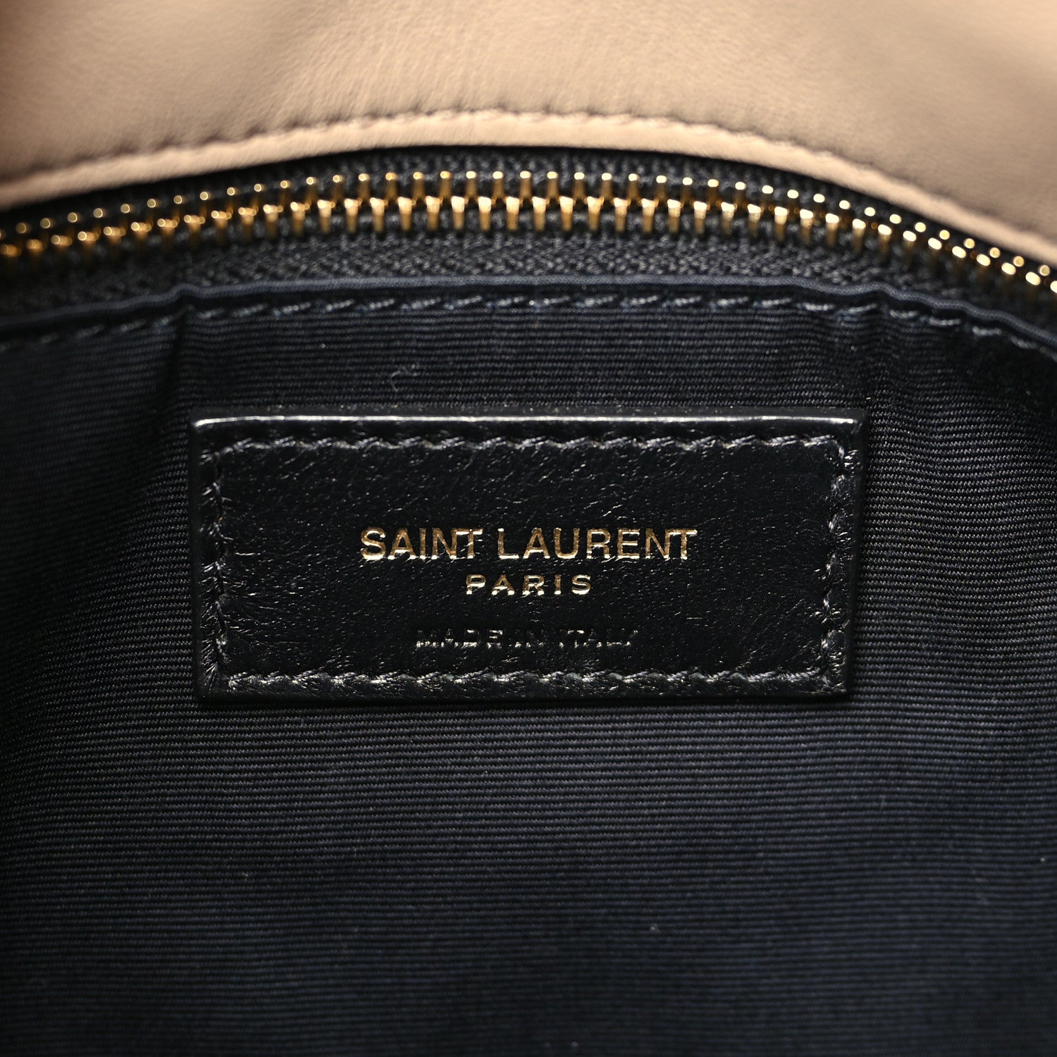 Saint Laurent Lambskin Quilted Small Loulou Puffer Monogram Chain Satchel Dark Beige 6 of 10