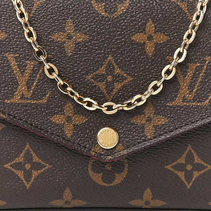 Louis Vuitton Monogram Pochette Felicie Chain Wallet Fuchsia 6 of 10