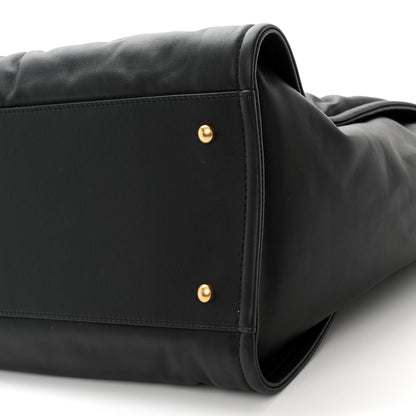 Chanel Calfskin Embossed Medium Deauville Tote Black 11 of 11