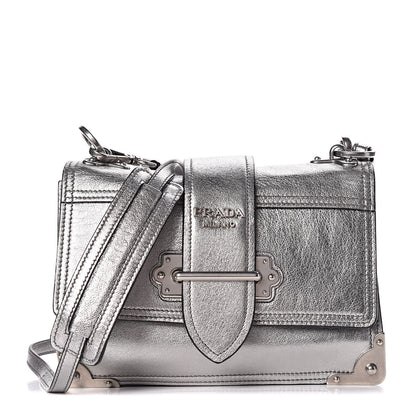 Prada Glace Calf Soft Cahier Bag Cromo Astrale 1 of 10