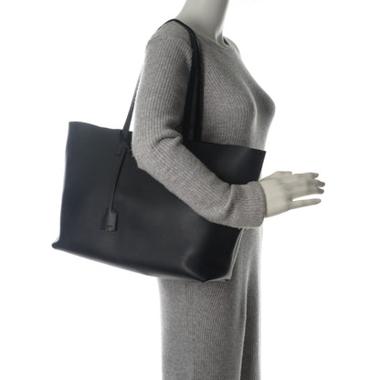 Saint Laurent Calfskin Large Shopping Tote Navy Blue 2 of 8