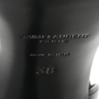 Saint Laurent Vernice Chiffon Opyum 110 Sandals 38 Black 7 of 10