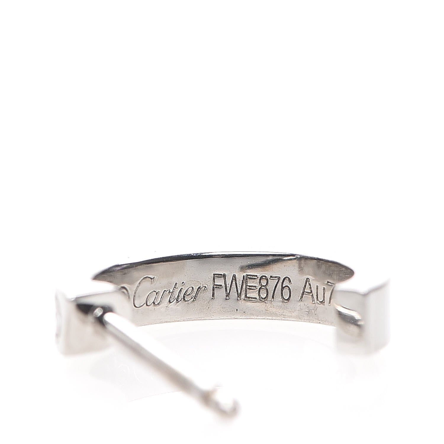Cartier 18K White Gold Small LOVE Hoop Earrings 5 of 7