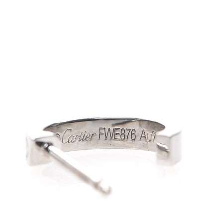 Cartier 18K White Gold Small LOVE Hoop Earrings 5 of 7