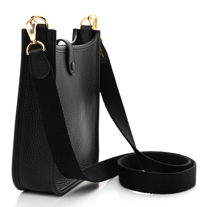 Hermes Taurillon Clemence Evelyne TPM Black 3 of 11