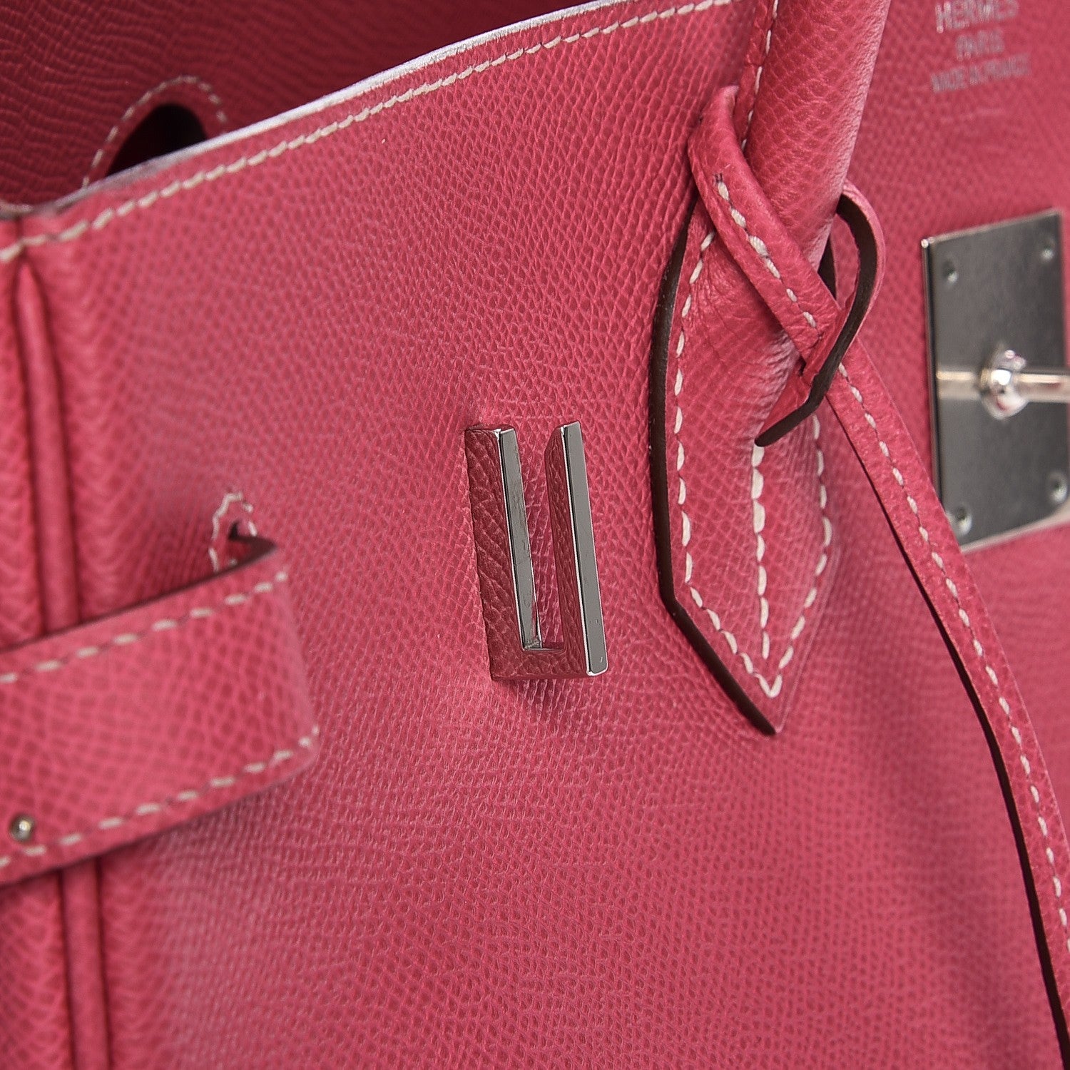 Hermes Epsom Candy Birkin 35 Rose Tyrien Rubis 18 of 41