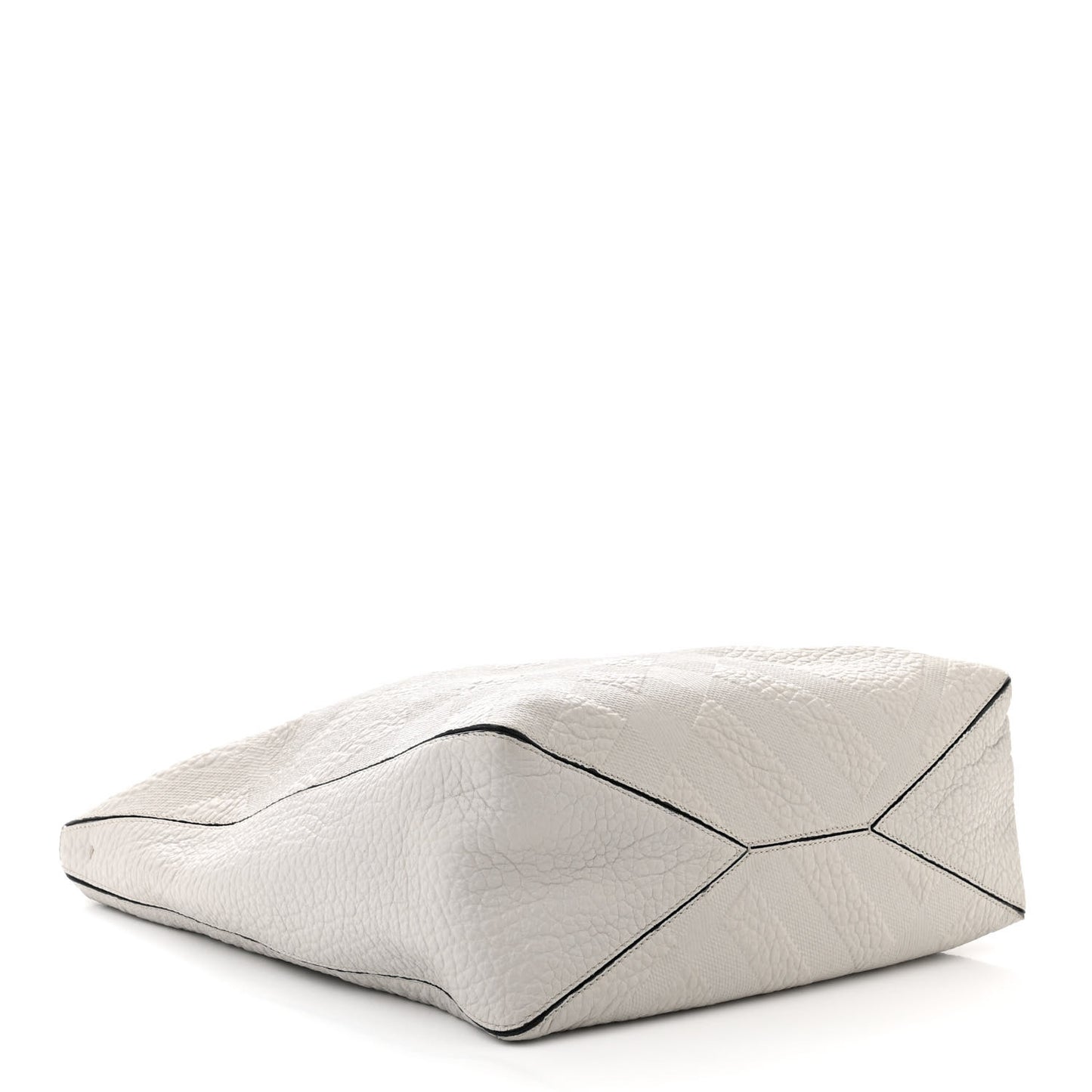 Heritage Grain Check Embossed Medium Lindburn Hobo Stone White