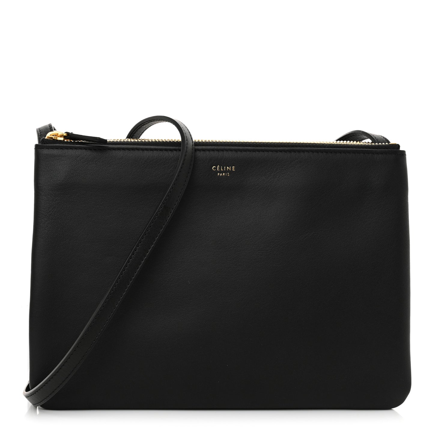 Lambskin Large Trio Crossbody Bag Black