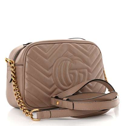 Gucci Calfskin Matelasse Small GG Marmont Chain Shoulder Bag Porcelain Rose 3 of 10