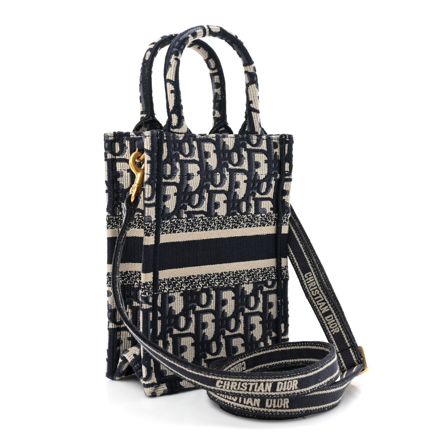 Oblique Mini Book Tote Phone Bag Blue