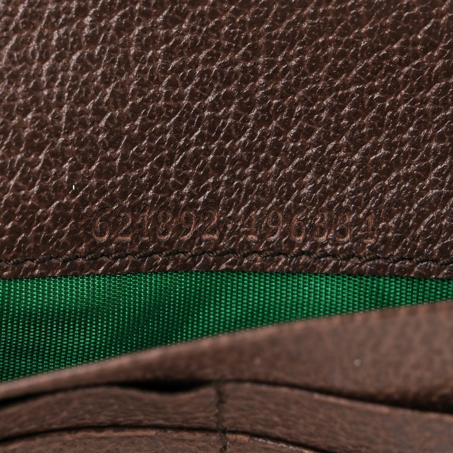 Gucci X ADIDAS Monogram Trefoil Embossed Wallet On Chain Brown 6 of 10
